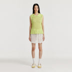 EENK [Eyelet Minju wearing] YEL Cable Knit Mini Skirt - Ivory
