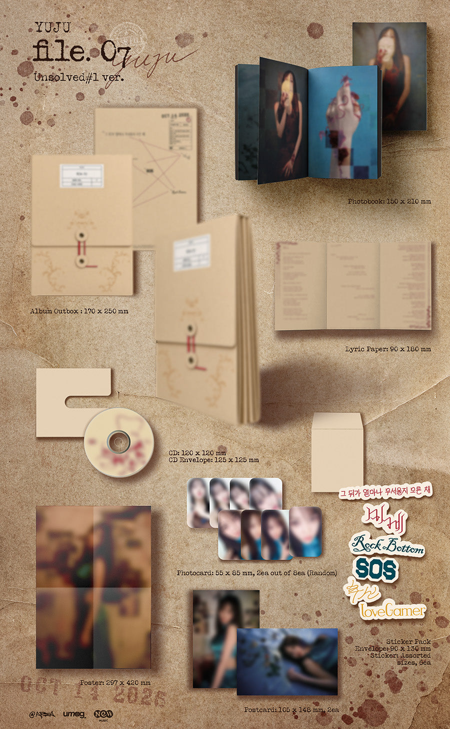 YUJU - 4th Mini Album [file. 07] (Unsolved #01 Ver. / Unsolved #02 Ver.) (2 Types Set) detail 3