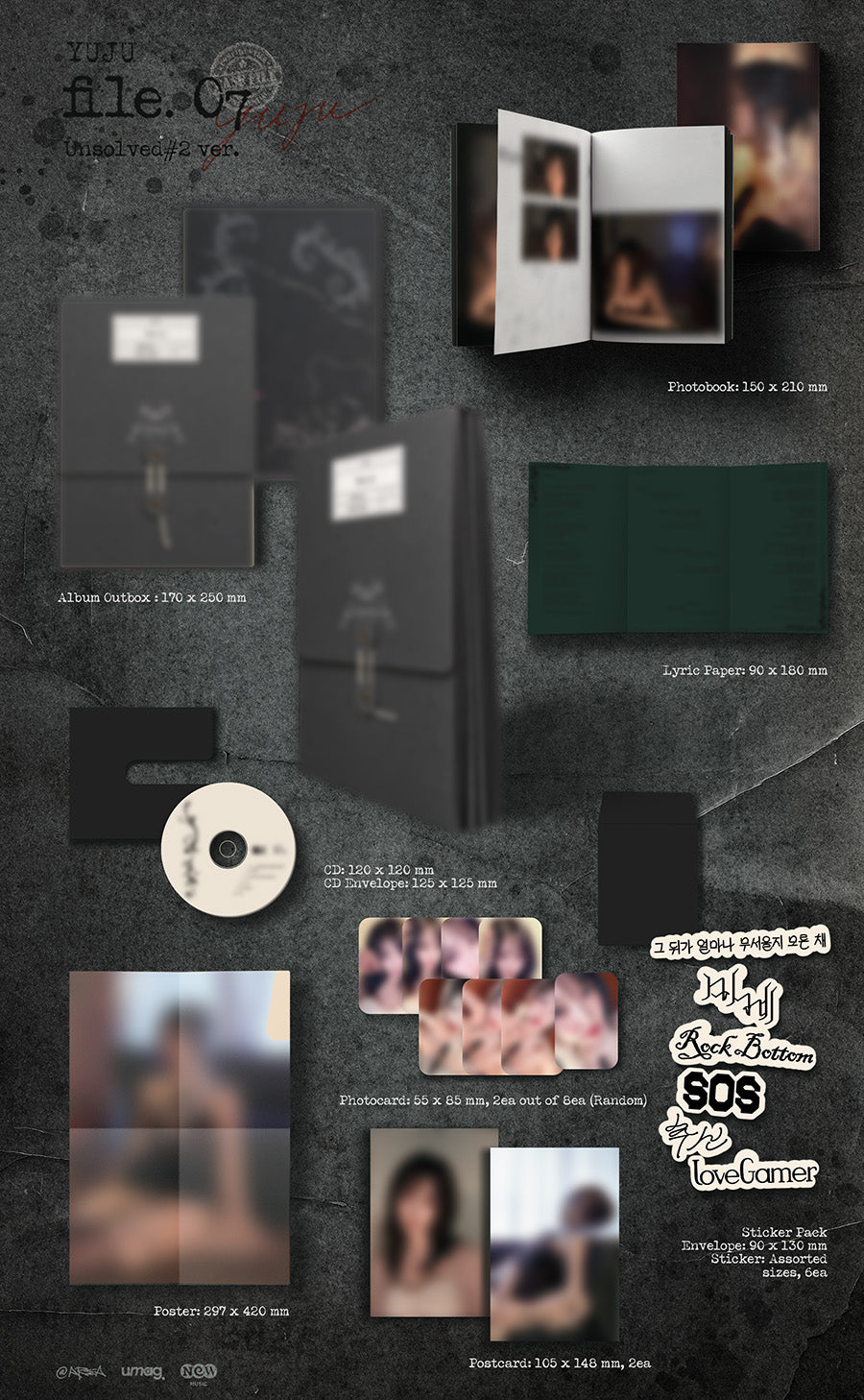 YUJU - 4th Mini Album [file. 07] (Unsolved #01 Ver. / Unsolved #02 Ver.) (2 Types Set) detail 2
