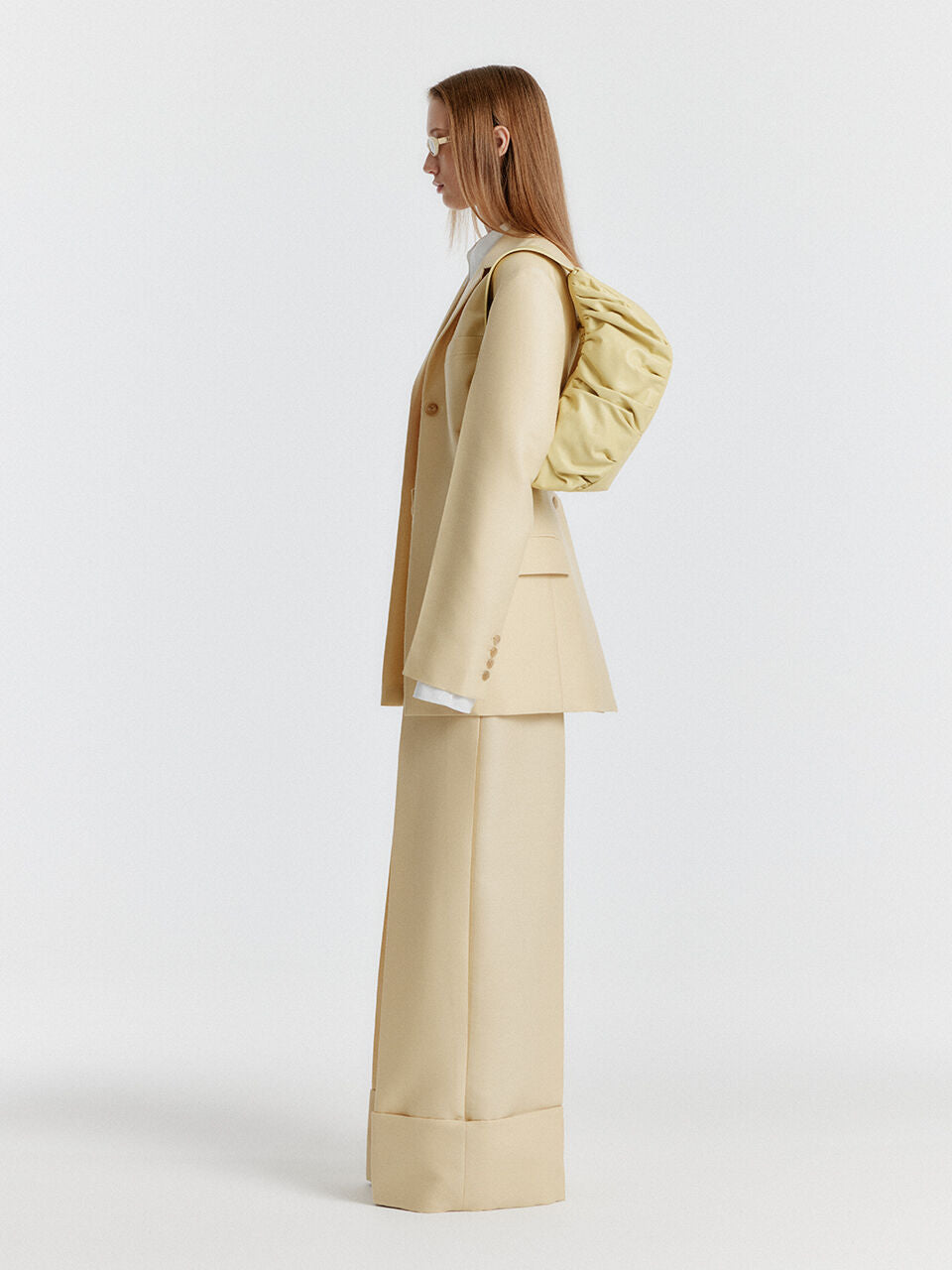 EENK [Kim Na-young wearing] YOHO Turn-up Pants - Yellow
