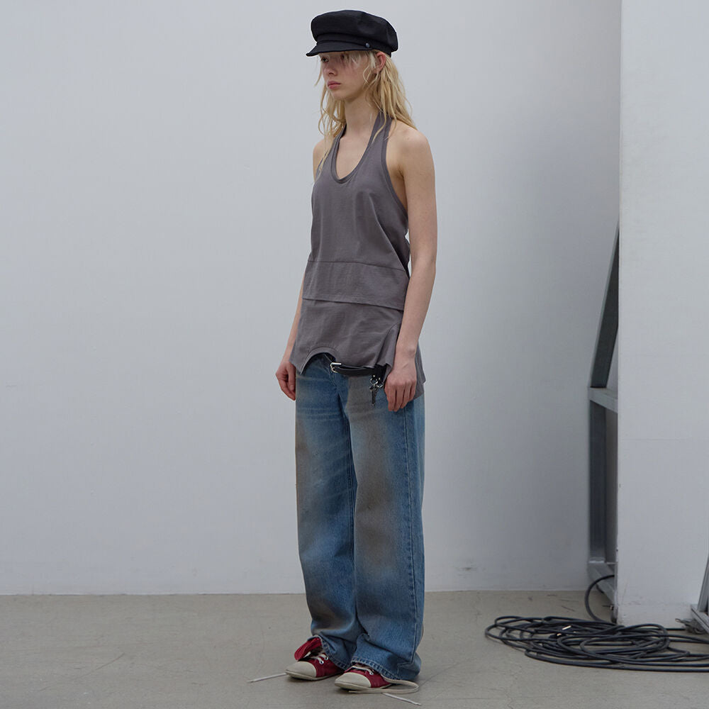 LCDC TM SUMMER HALTER TOP (DARK GREY)