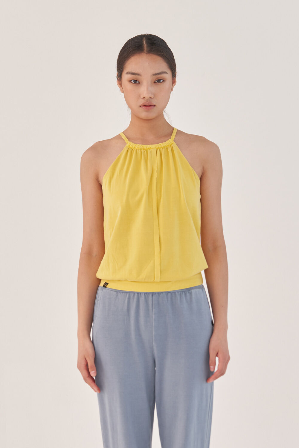 OZEZ OZTS1071 Halterneck Pigmented Camisole - Yellow
