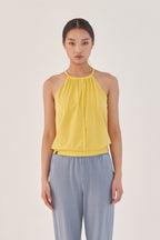 OZEZ OZTS1071 Halterneck Pigmented Camisole - Yellow