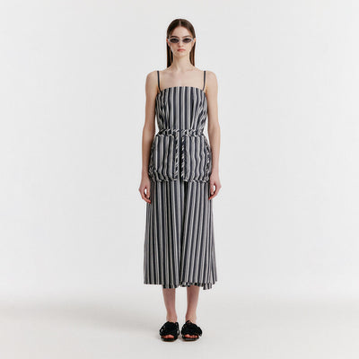 YADGET Side-button Sleeveless Dress - Black