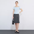 SISTINA Cotton square neck shirring blouse_AWWBLQ21100