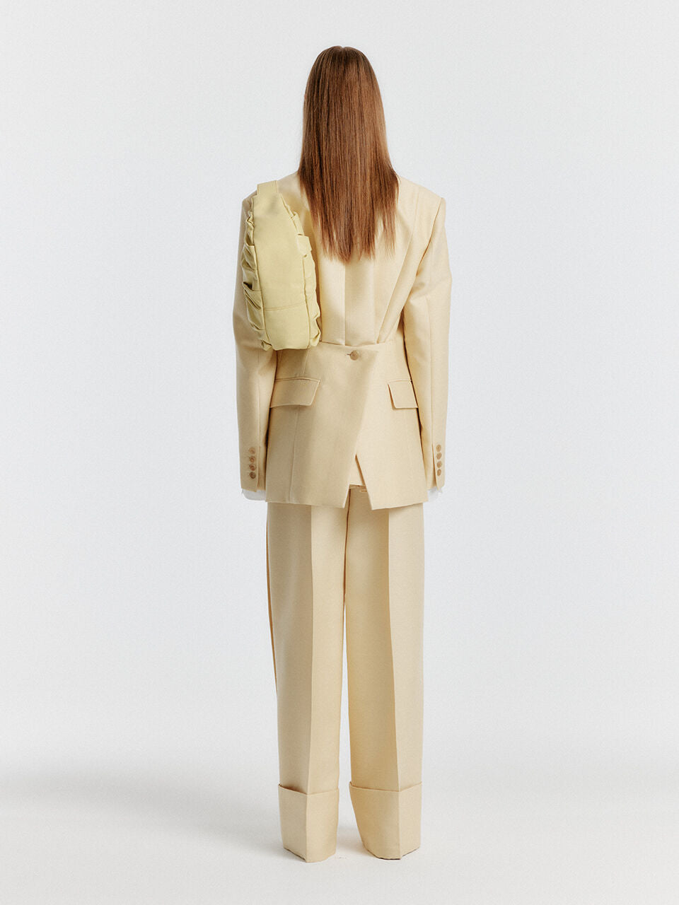EENK [Kim Na-young wearing] YOHO Turn-up Pants - Yellow