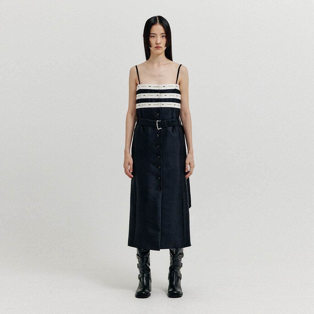 EENK EENK XQUET Sleeveless Buttoned Dress - Black