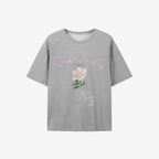 DEWL [Dueling] Pigment Flower Overfit T-shirt GR_D262MSM111