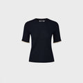 EENK Contrast Knit Top - Navy