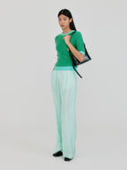EENK ZIGGIE Short Sleeve Knit Top - Green
