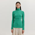 EENK EENK XEEP Separable Knit Turtleneck - Green