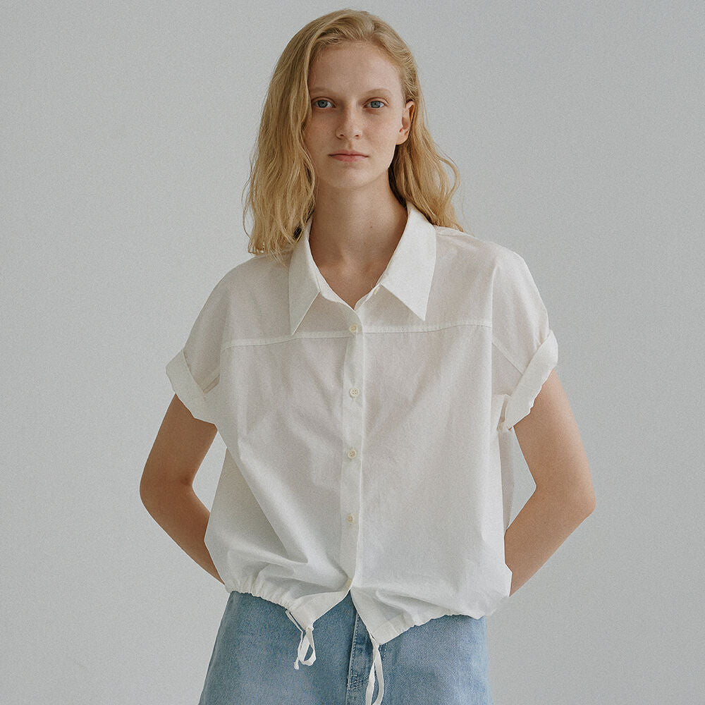 URAGO String cotton blouse_3colors