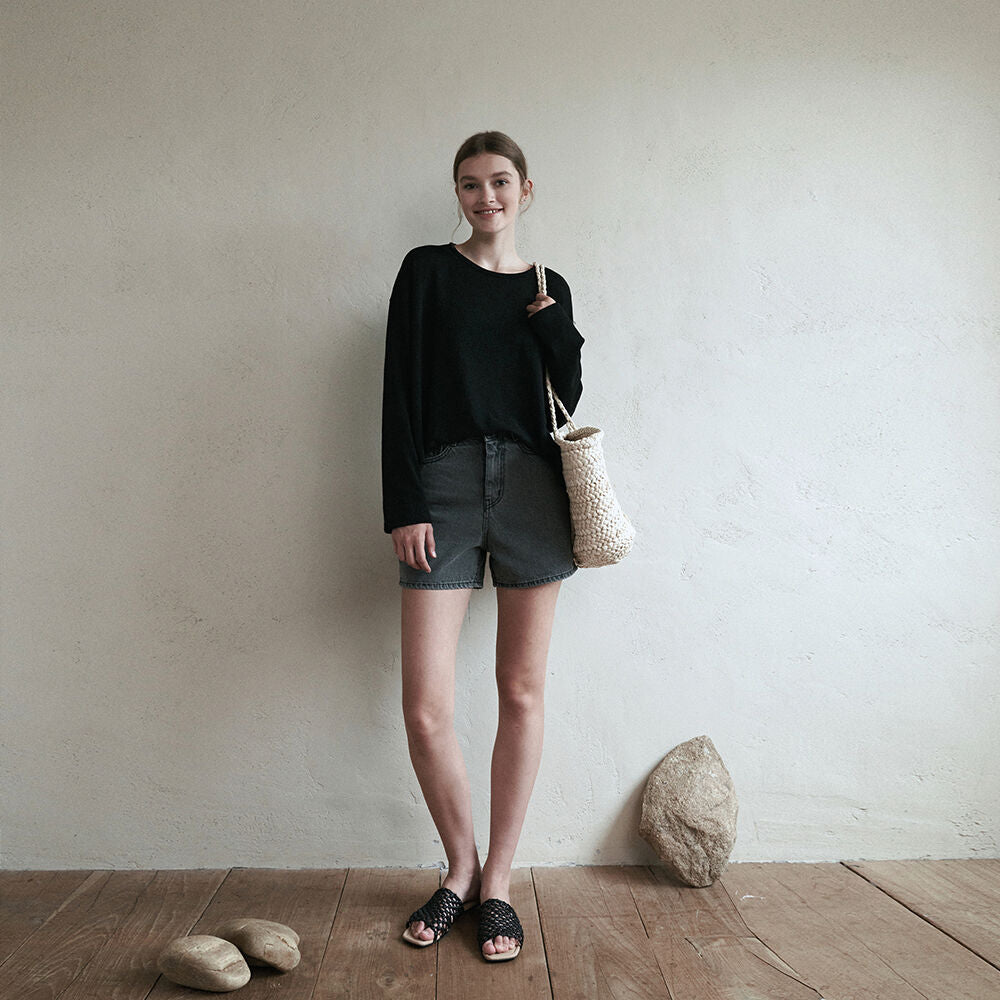 LOEIL Summer Natural T-Shirt - Black