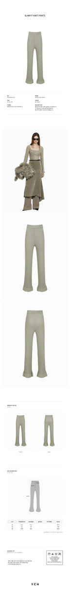 YCH SLIMFIT KNIT PANTS KHAKI (W24KB9041KK)