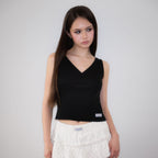 RoséFrantz Wrap V-neck sleeveless [Black]