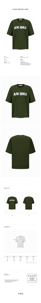 YCH AN IDEA PRINTING T-SHIRT KHAKI (W24TS11131KK)