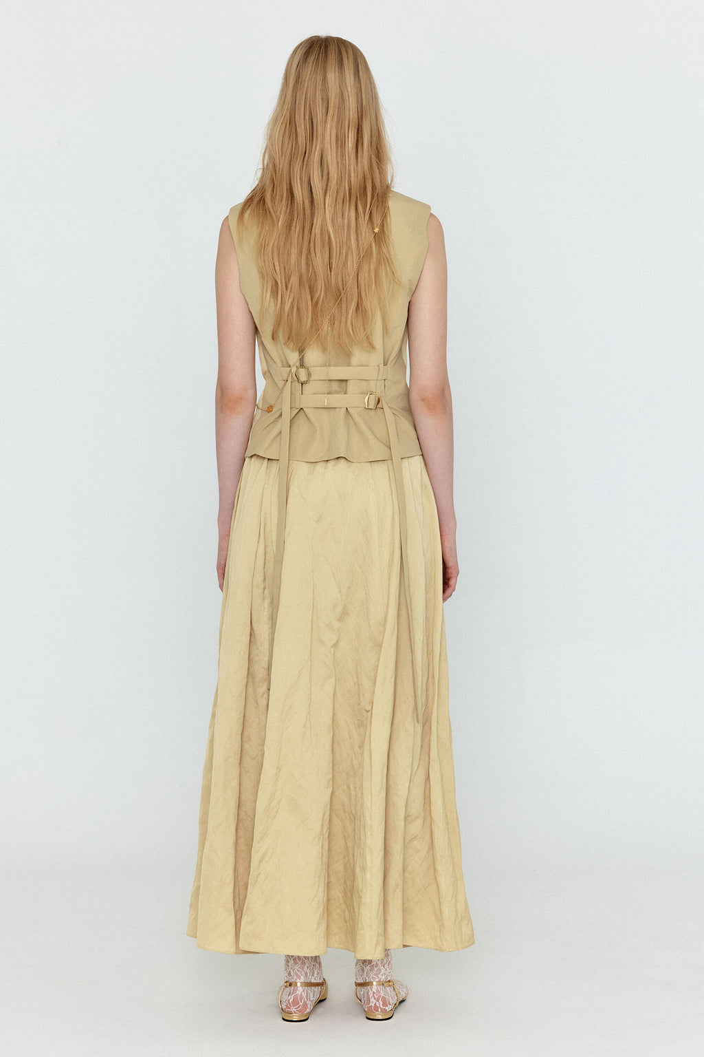 EENK WIVA Double-Belted Vest - Beige