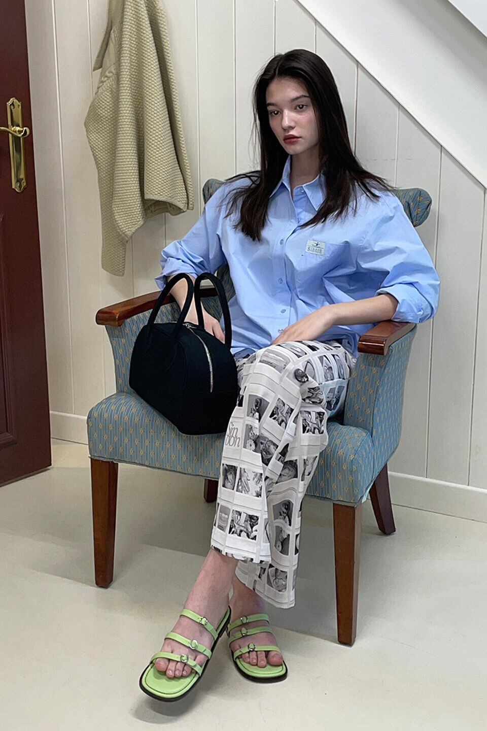 SINOON Classic Cotton Shirt (Light Blue)