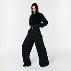 YCH WIDE-LEG TROUSERS BLACK (F23PT403BK)