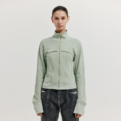 EENK XIP Buistier Zip-up Top - Saige Green