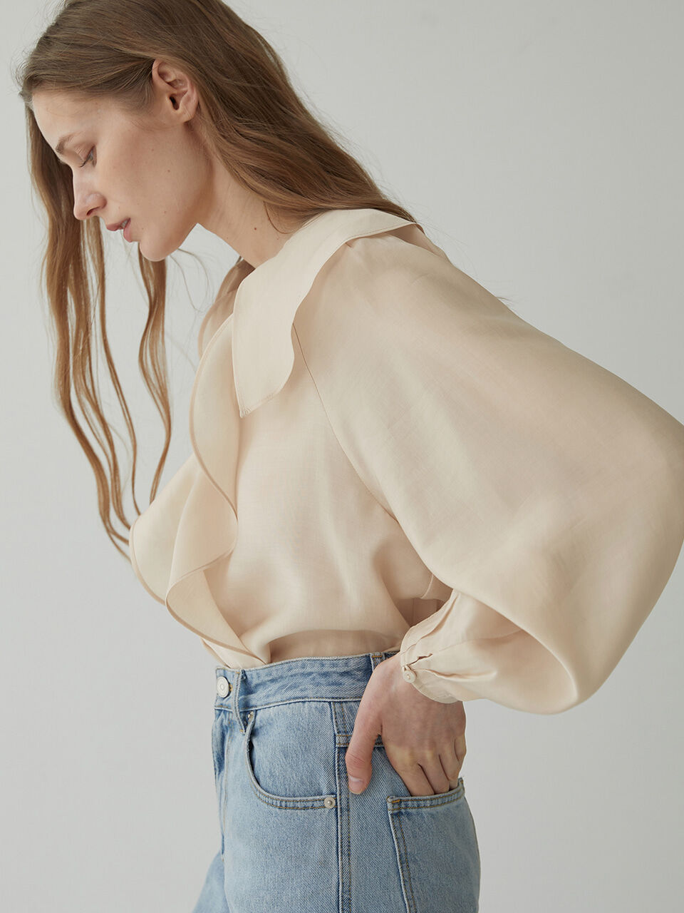 MOMET Liaf Blouse Peach