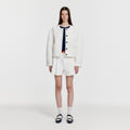EENK YECA Pleated Denim Shorts - White