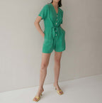 FAYRI Santorini Kiss Cupra Jumpsuit (Truly Green)