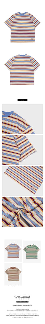 CARGOBROS Striped dangara short sleeve t-shirt (blue)
