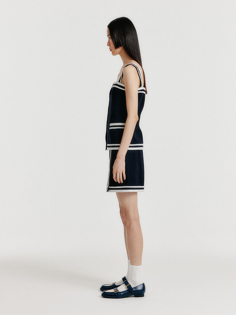 EENK EENK Contrast Mini Skirt - Navy