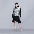 YCH METALLIC DOWN GILET SILVER (W23OT011SV)