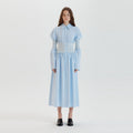 EENK EENK Tiara Smoking Shirt Dress - Sky Blue