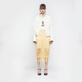 YCH LACE FRINGE LAYERED SKIRT YELLOW (R25SK6051YL)