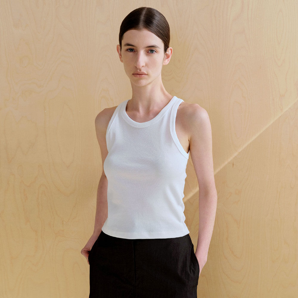 WHEN WE WILL Crop Basic R Sleeveless (3 colors)