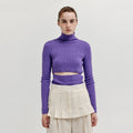 EENK EENK XEEP Separable Knit Turtleneck - Purple