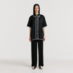 EENK EENK Lace Trim Pants - Black