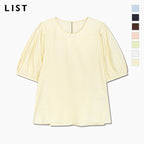 LIST Round neck puff sleeve blouse_TWWBLQ62070