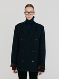 EENK ZEL Double-Breasted Blazer - Navy