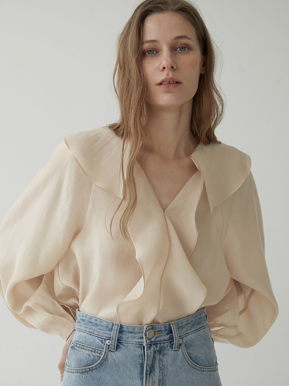 MOMET Liaf Blouse Peach