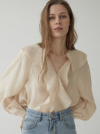 MOMET Liaf Blouse Peach