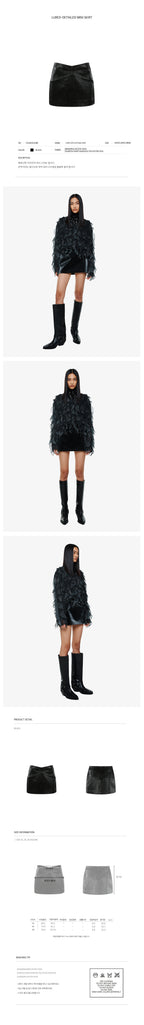 YCH LUREX-DETAILED MINI SKIRT BLACK (F24SK5032BK)