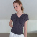 ETMON Twist Knot T-Shirt, Charcoal