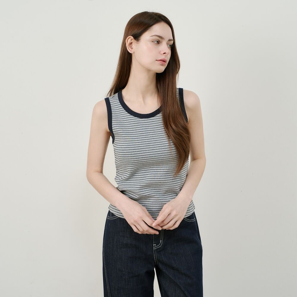 MIND BRIDGE WOMEN [ON][W]Stripe sleeveless top - 4color M1TS32A5