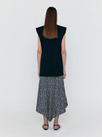 EENK EENK WINSTON Oversized Double-Breasted Vest with Scarf - Black