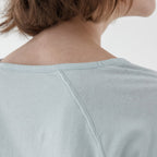 KOZNOK Maria loose fit Nagrang layered pure cotton women's long sleeve t-shirt indie blue