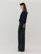 EENK EENK VACKLYN Pearl Trim Knit Pullover - Black