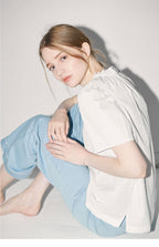L'AUTRE DE MIN [Add color] Lautre Jane Puff White Blouse