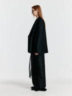 EENK YENNY Oversized Double-breasted Jacket - Black