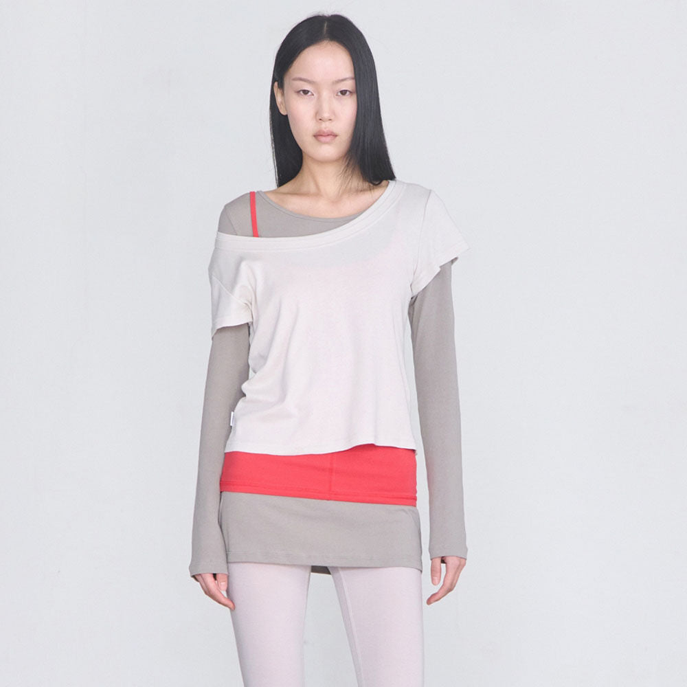 CERRIC Scoop Neck Top _ Beige