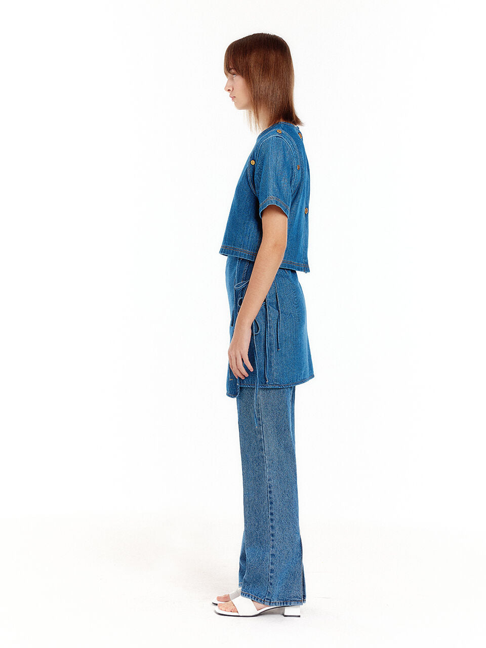 EENK EENK Transformative Denim Top - Denim Blue