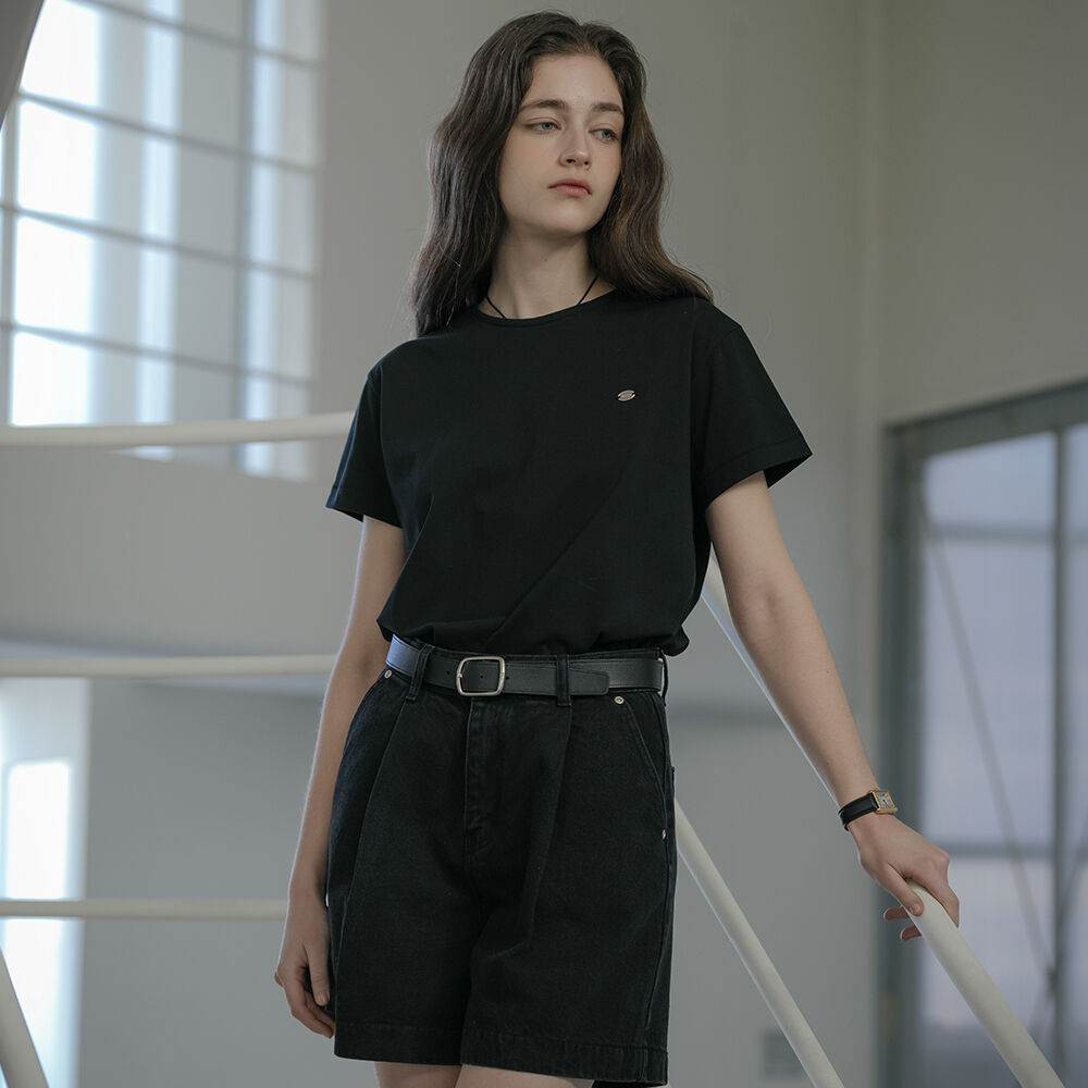 KNOWN BETTER [Add size] Soft basic logo T-shirt_Black